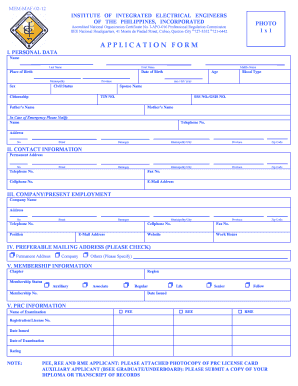 Iiee Application Form