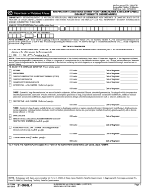 Va Form 21 0960l 1