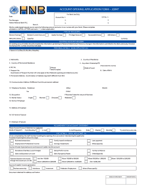 Hnb Bank Statement Template Form