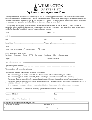 Equipment Loan Agreement Template  Form