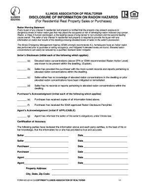 Illinois Radon Disclosure PDF  Form
