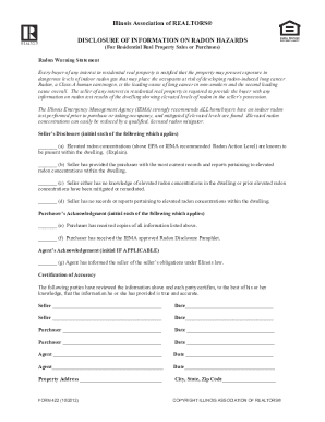 Illinois Radon Disclosure PDF  Form