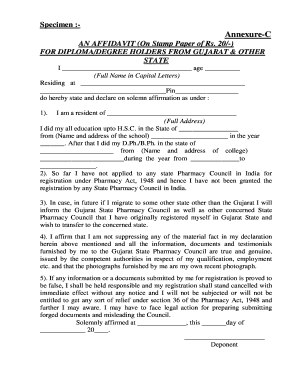 State Life Annexure C  Form