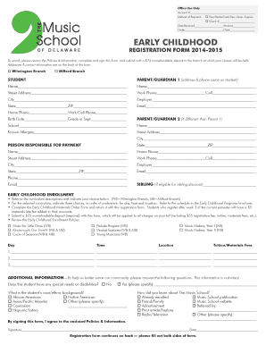Music School Registration Form