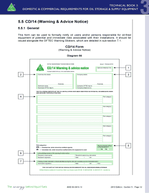  5 5 CD14 Warning & Advice Notice Oftec 2010-2024