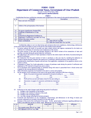 Form 23 Up Vat