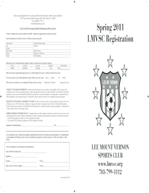 Youth Sports Scholarship Application Template  Form