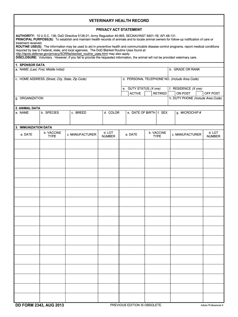 Vet Record Fill Out and Sign Printable PDF Template signNow