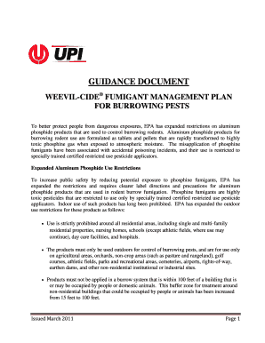 Weevil Cide Applicator&#039;s Manual  Form