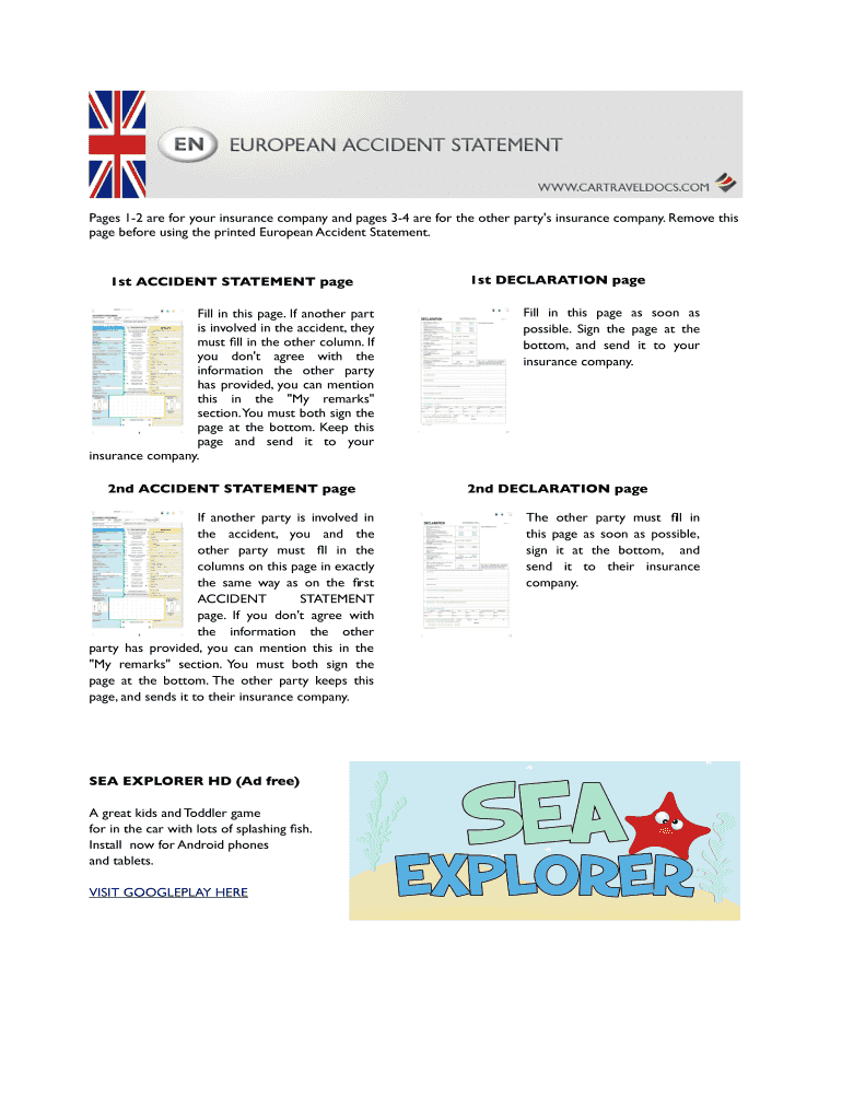 European Accident Statement PDF  Form