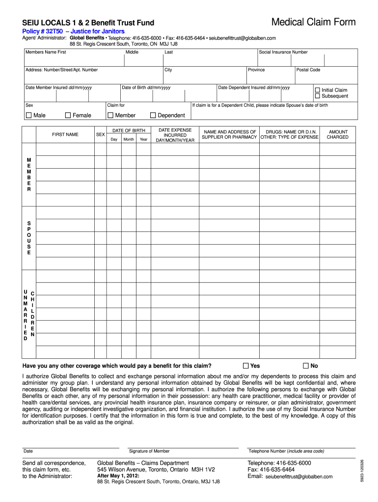 Seiu Local 1 2 Benefit Trust Fund  Form