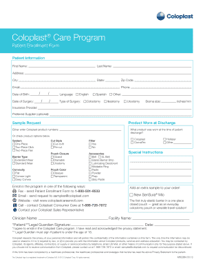 Coloplast Enrollment Form