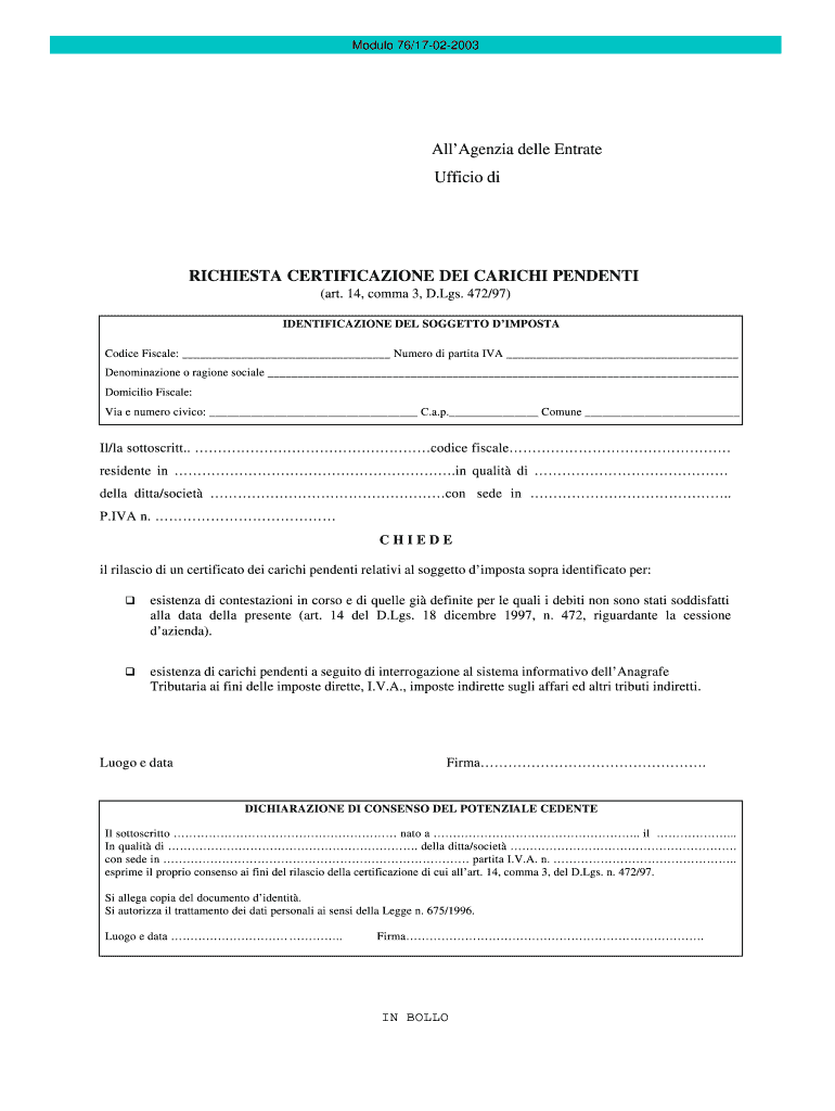 Modulo 76 17 Editabile  Form