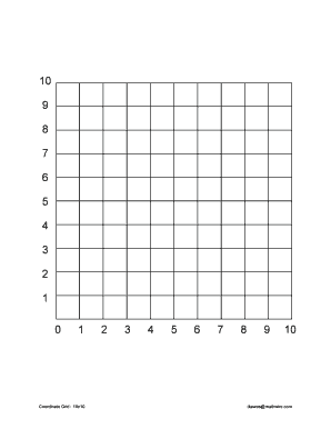 10x10 Coordinate Plane PDF  Form