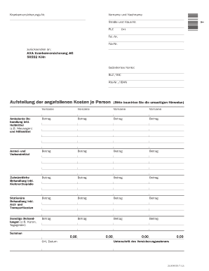 Axa Erstattungsantrag Formular