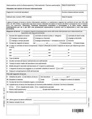 Certificato Di Lavoro  Form