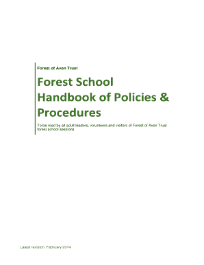 Forest School Handbook Template  Form