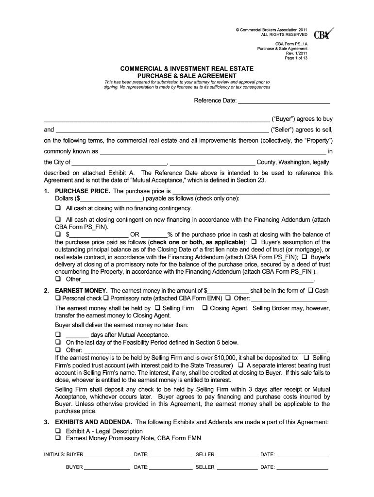  Commercial Purchase Agreement 2011-2024