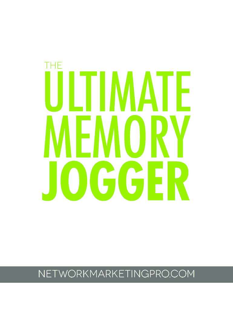 The Ultimate Memory Jogger PDF No No Download Needed Needed  Form