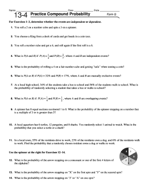 15 4 Practice Compound Probability  Form