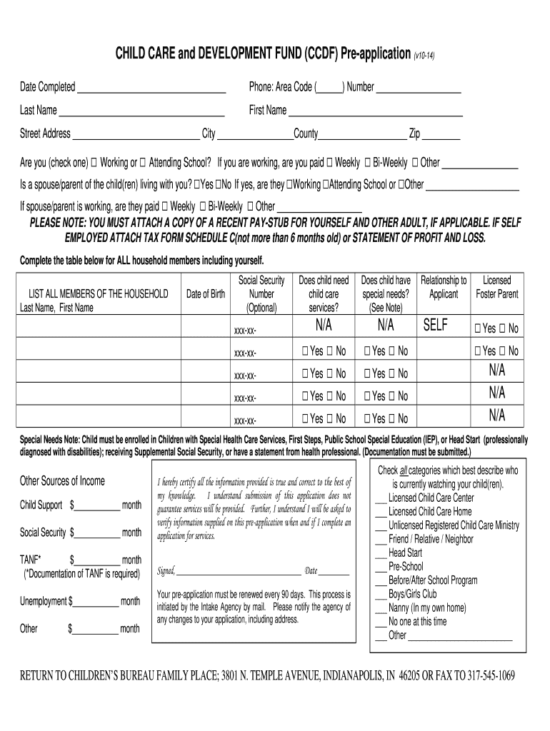  Ccdf Online Application 2014-2024