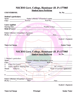 Nscbm Student Login  Form