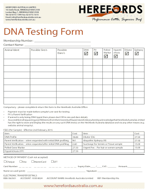 Dna Test Form