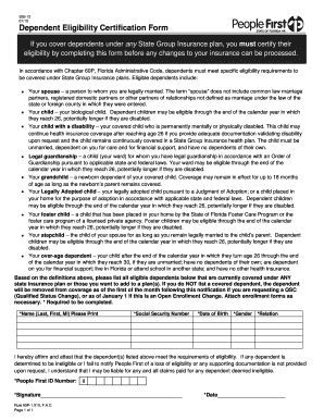  Dependent Eligibility Form 2015-2024