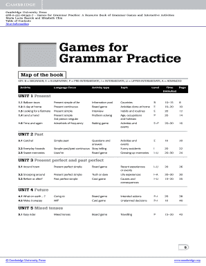 Games for Grammar Practice a Resource Book of Grammar Games and Interactive Activities  Form