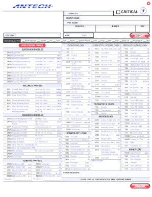 Antech Online  Form