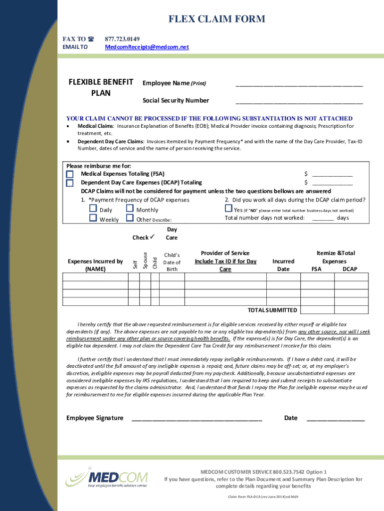 FLEX CLAIM FORM SharpSchool