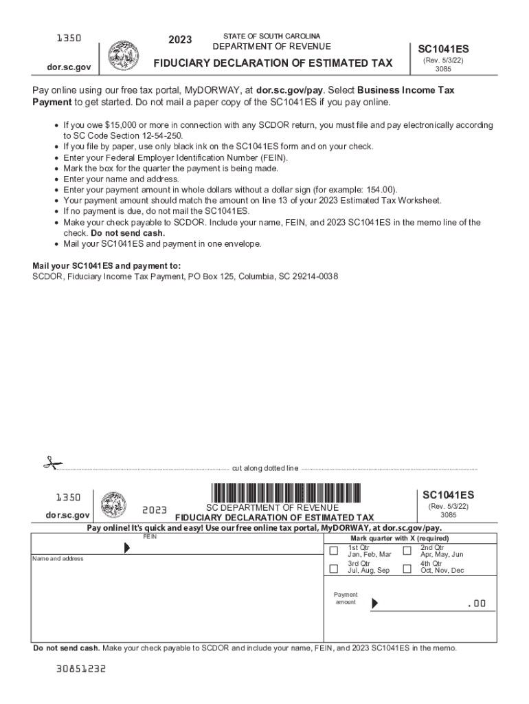 1350 Dor Sc Gov2023STATE of SOUTH CAROLINADEPARTME  Form