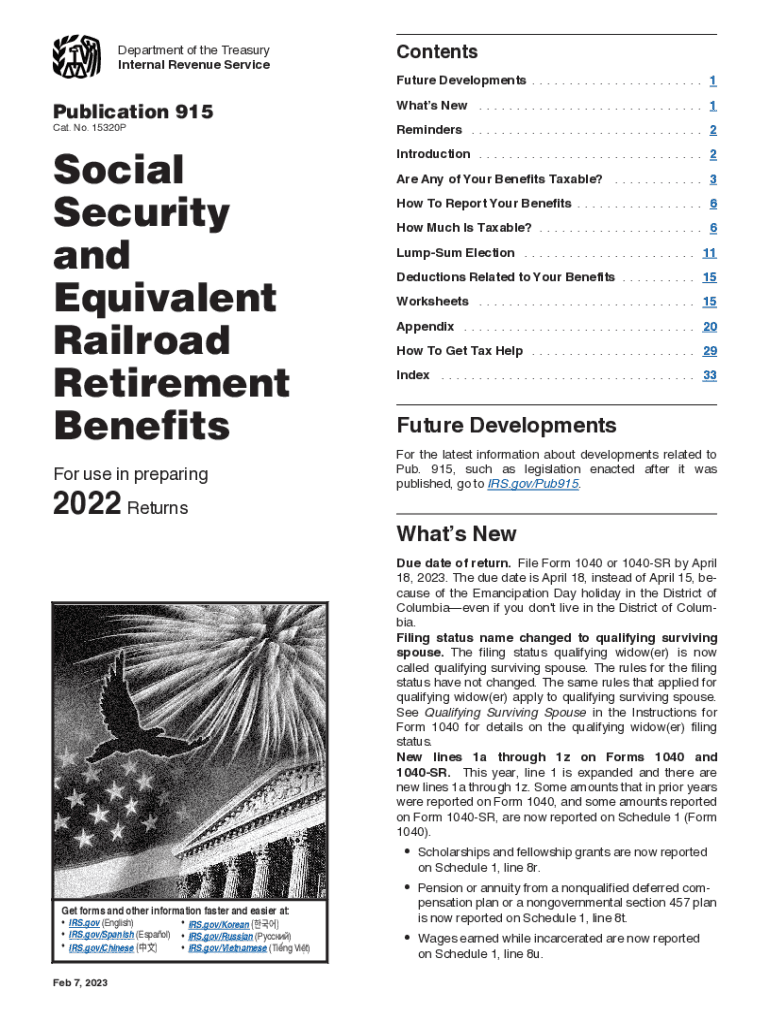  Publication 915 Social Security and Equivalent Railroad Retirement Benefits 2021