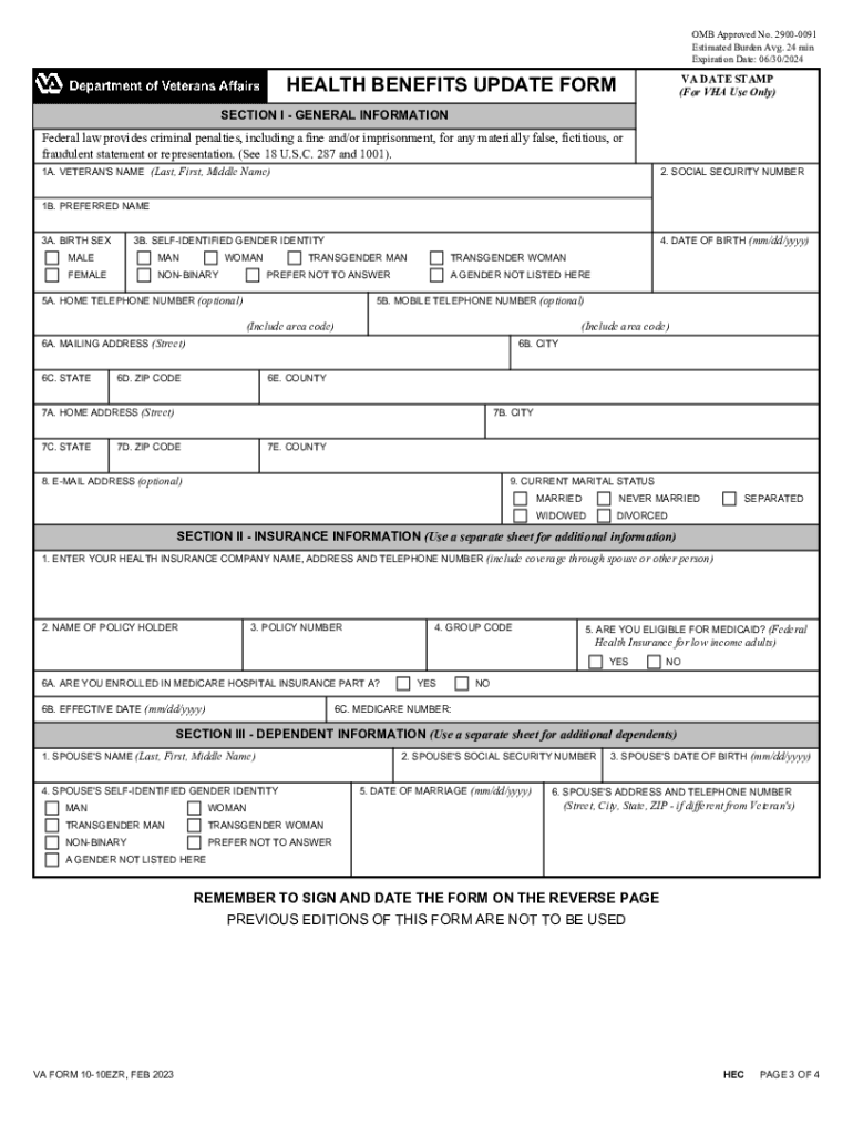  Please Read Before Your Start What is VA Form 10 10EZR 2023
