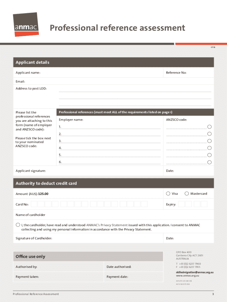 Professional Reference Assessment 07 16Applicants  Form