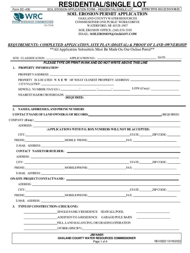  Oakland County Soil Erosion 2022-2024