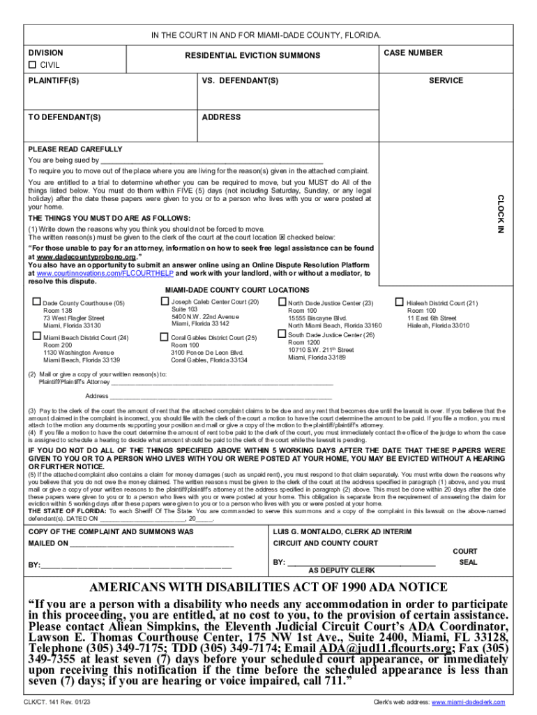  Form FL CLKCT 141 Fill Online, Printable 2023-2024