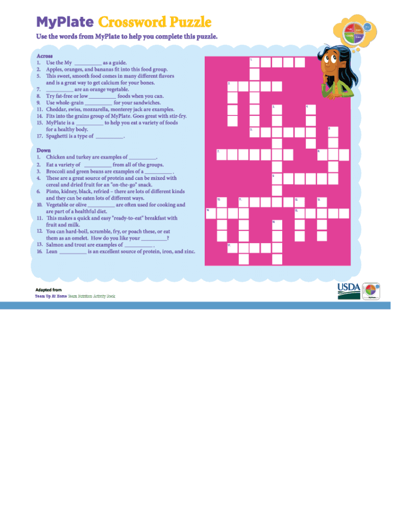 CrosswordPuzzle CrosswordPuzzle PDF  Form