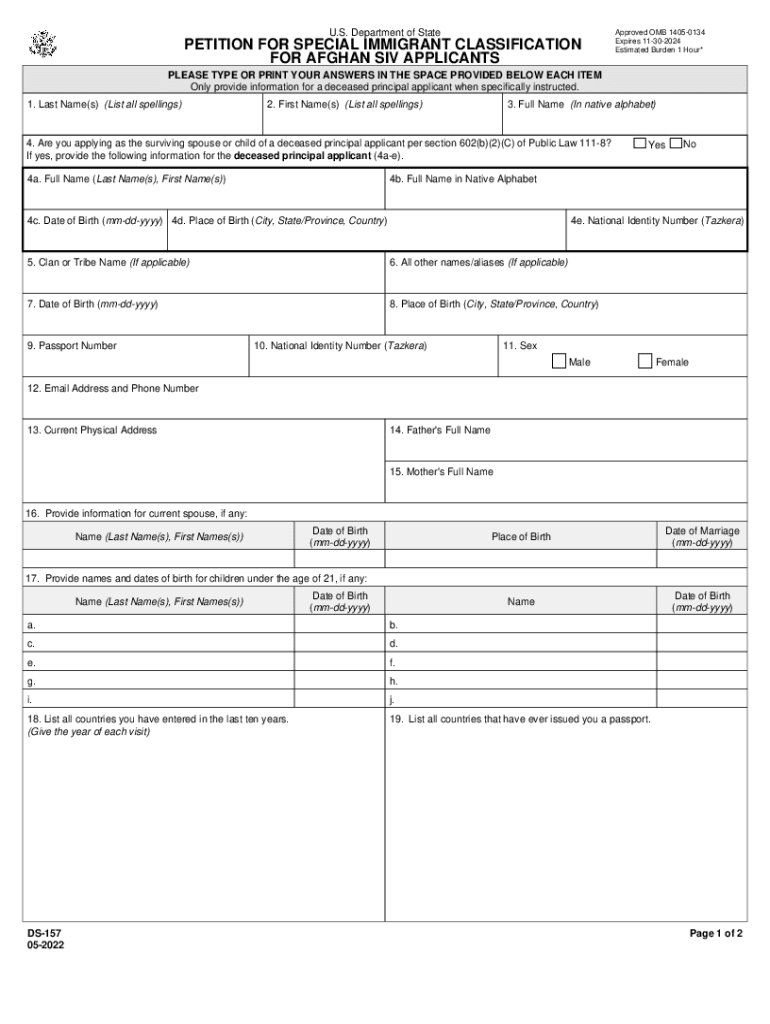  DS 157 30 Day Supporting Statement OMB 1405 0134 2022-2024