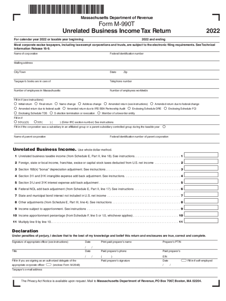  Form M 990T 62 Exempt Trust and Unincorporated 2021