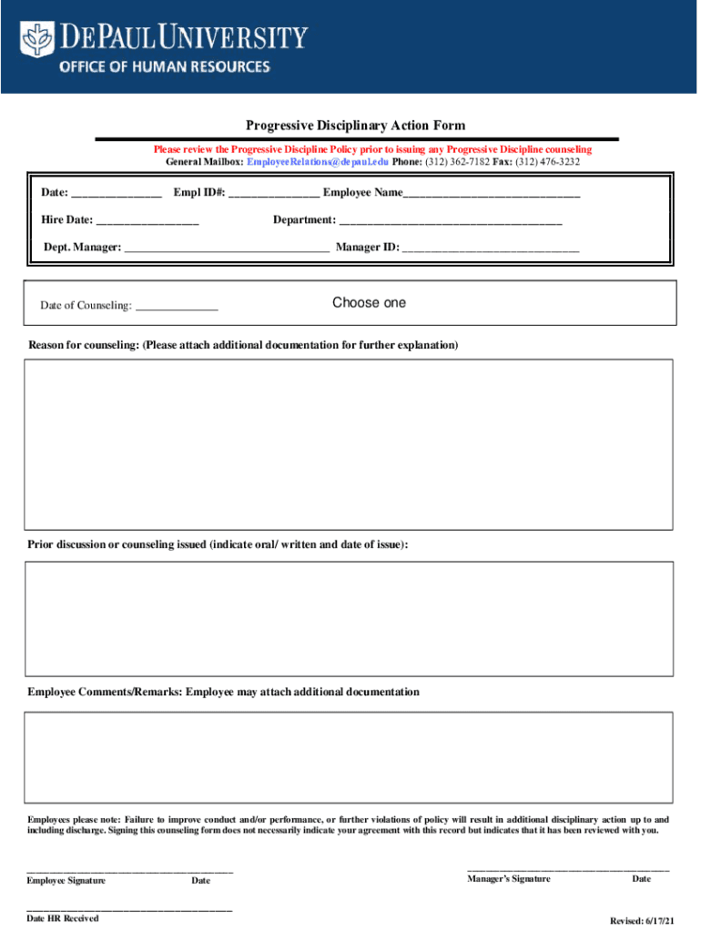  Progressive Discipline Warning Form Sample LiveAbout 2021-2024