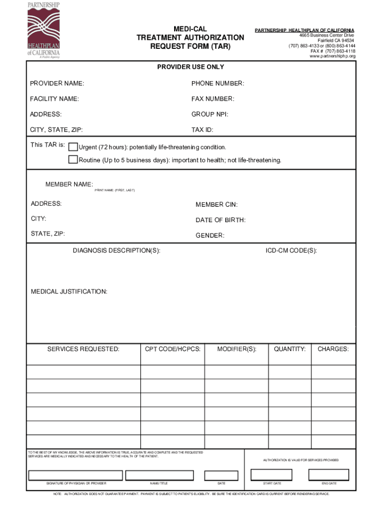  Medical Treatment Authorization Request Form 2021-2024