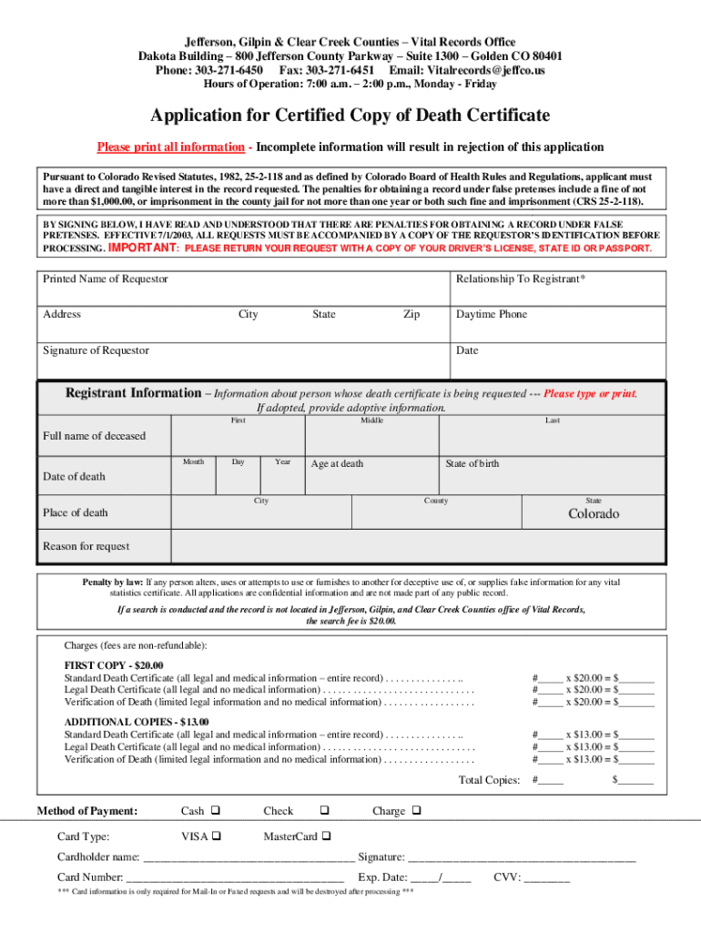 Colorado First Judicial District Attorney&#039;s OfficeCreating a  Form