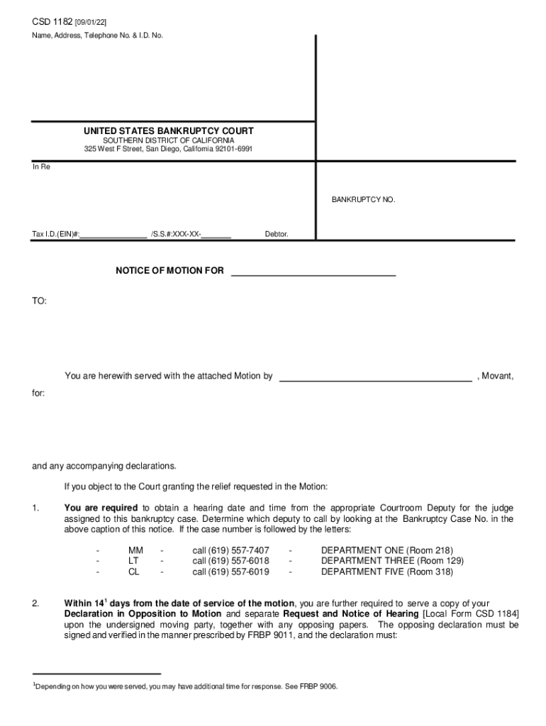 CSD1182 WPD  Form