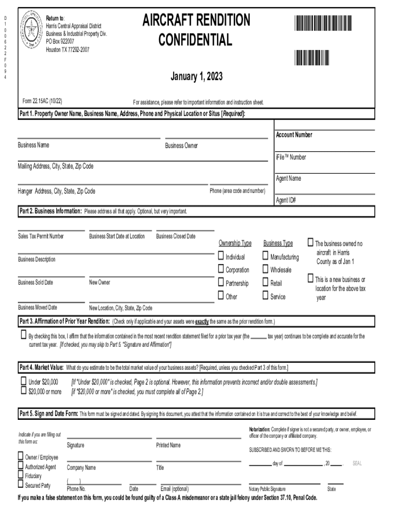  Fillable Form 22 15 1220 PERSONAL PROPERTY Fill Io 2022-2024