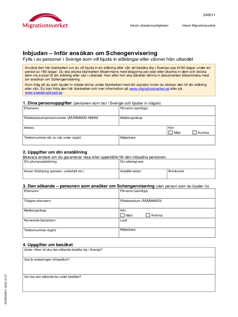  Inbjudan Infr Anskan Om Schengenvisering 2022-2024