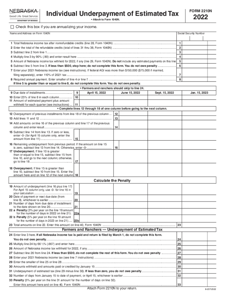  Individual Underpayment of Estimated Tax 2021-2024