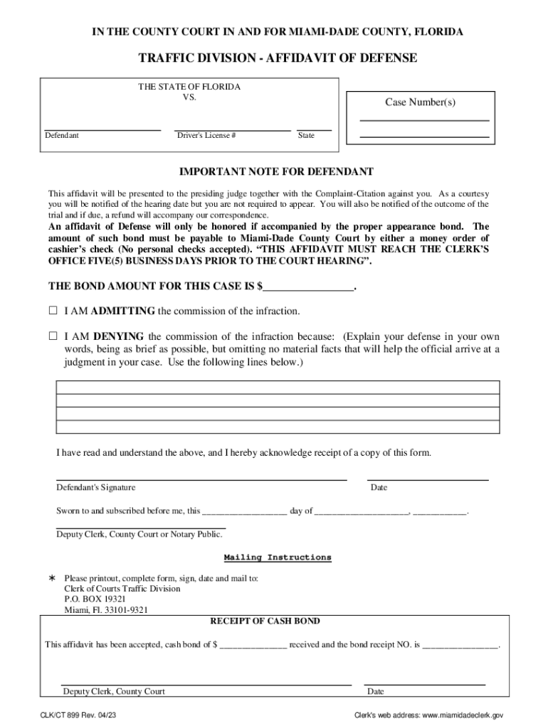  in the COUNTY COURT in and for MIA MIDADE COUNTY, 2023-2024