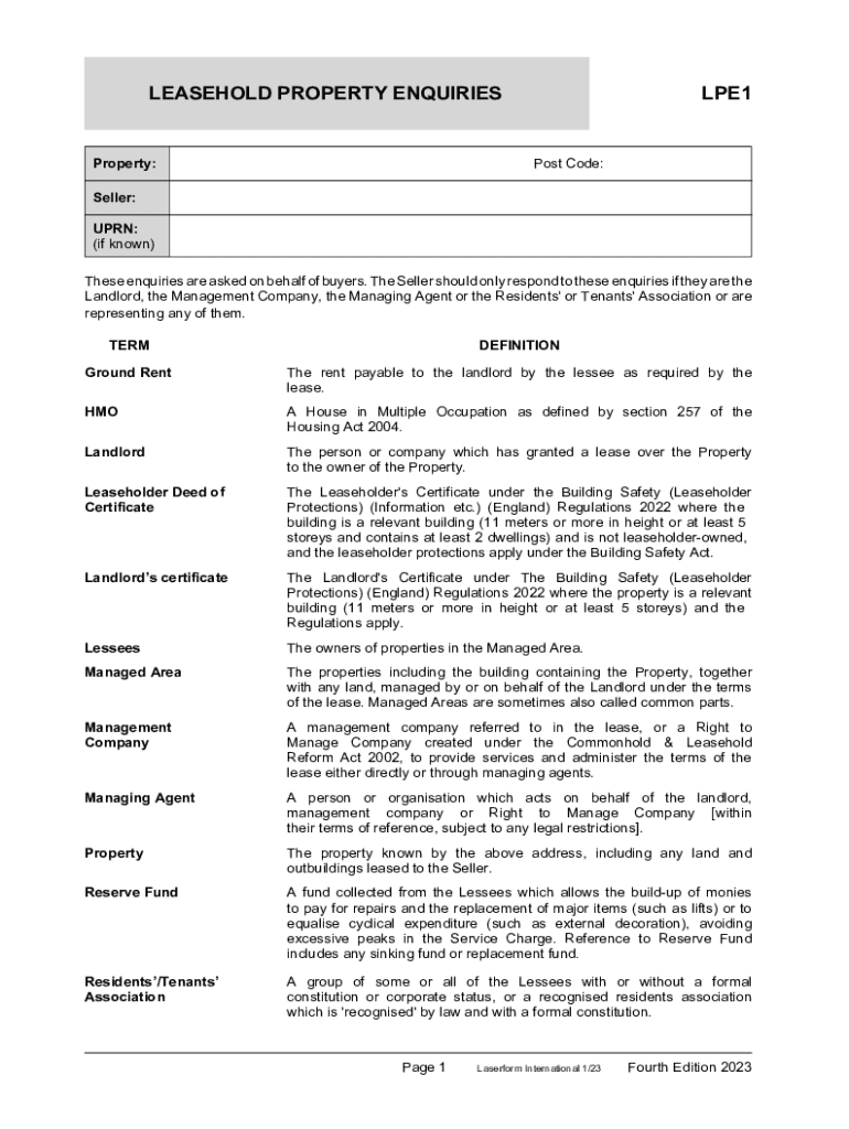  What Are LPE1 Enquiries and Why Do I Need Them? 2023-2024