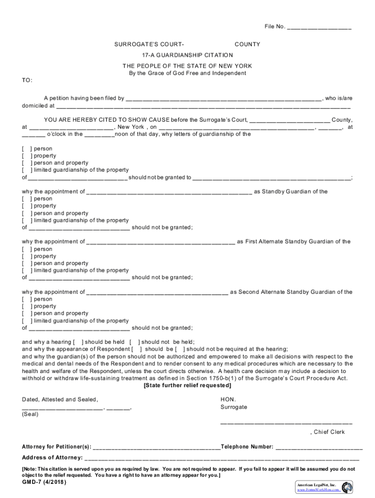  Surrogate&#039;s Court of the State of New York 2018-2024